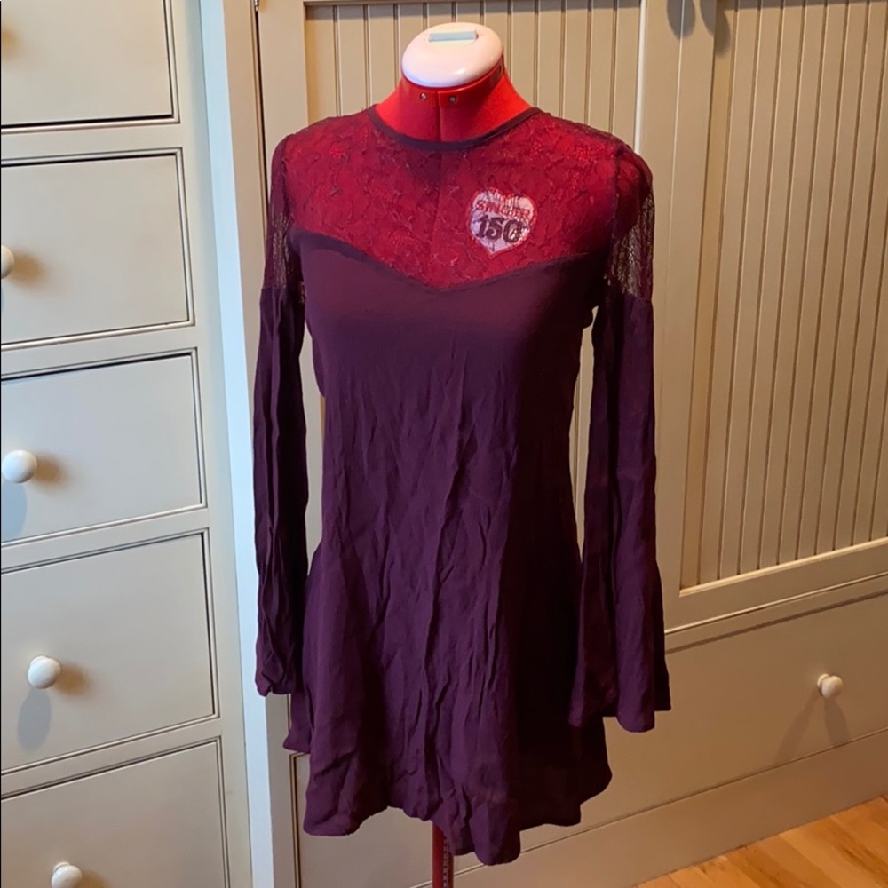 Maroon Lace Kendall & Kylie Pacsun Dress S